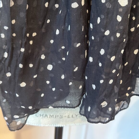 CRINKLE FASHION SCARF:PRE-OWNED NAVY W/RANDOM WHITE SPOTS - Picture 8 of 9